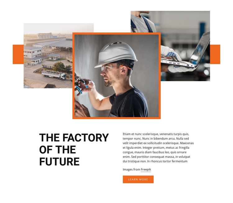 Industiral factory One Page Template