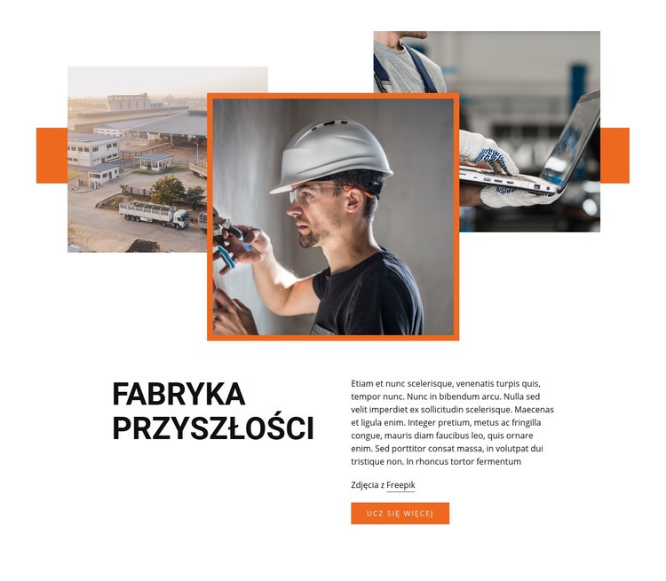 Fabryka przemysłowa Szablony do tworzenia witryn internetowych