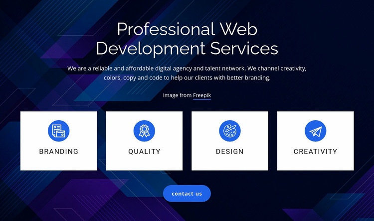 Web development services Webflow Template Alternative