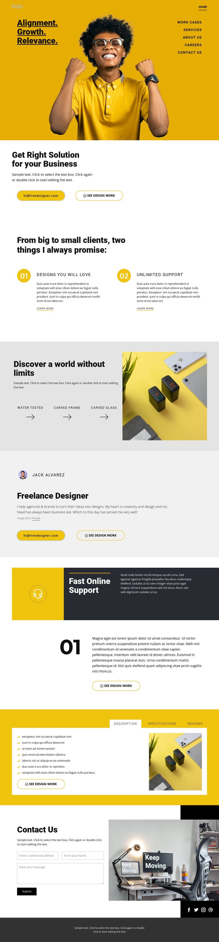 Quality is our goal HTML Template