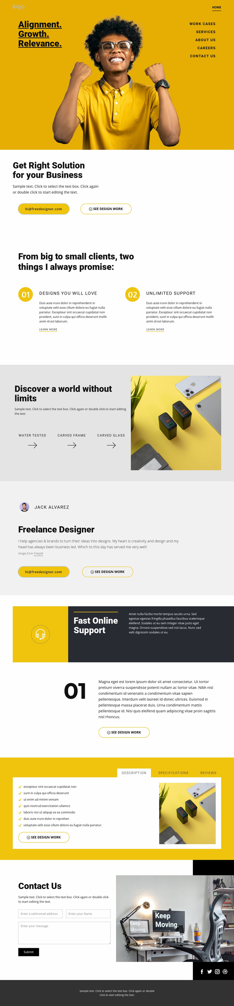 Quality is our goal Squarespace Template Alternative