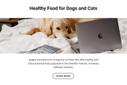 Healthy Food For Pets Ecommerce Website