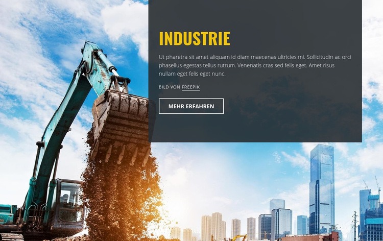 Schwere Industriemaschinen HTML5-Vorlage