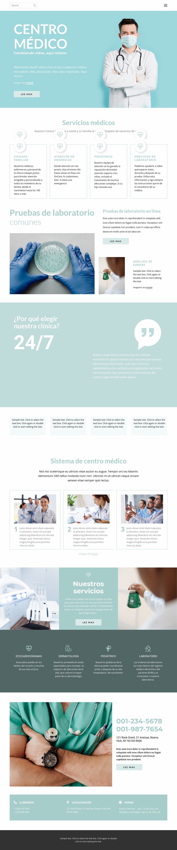 Medicina moderna Plantillas de creación de sitios web