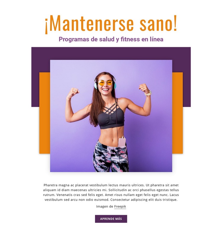 Programas de acondicionamiento físico en línea Plantilla Joomla