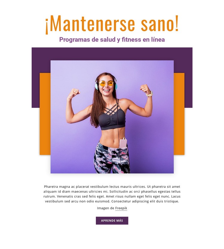 Programas de acondicionamiento físico en línea Tema de WordPress