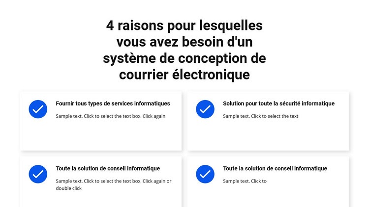 Services sur fond blanc Modèles de constructeur de sites Web