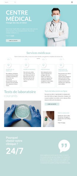 Médecine Moderne - Maquette De Site Web Facile À Utiliser