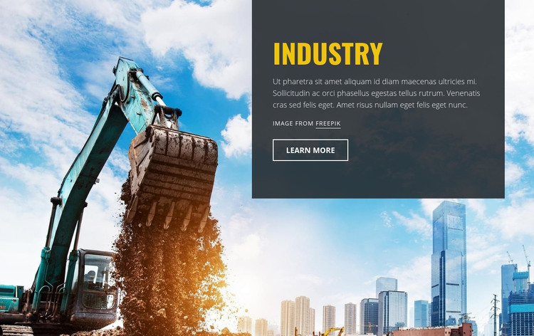 Heavy Industrial Machines Homepage Design