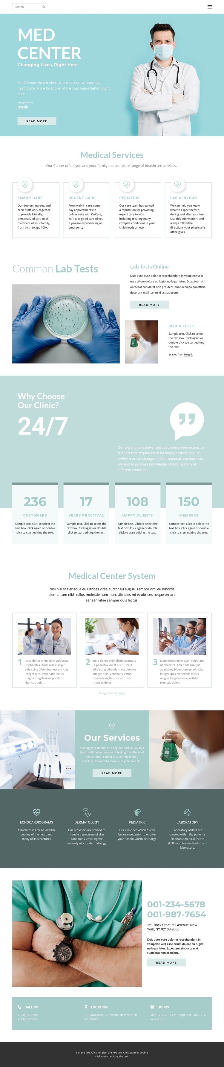 Modern medicine Homepage Design