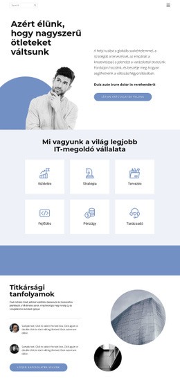 Üzleti Oldal - Beépített Cms Funkció