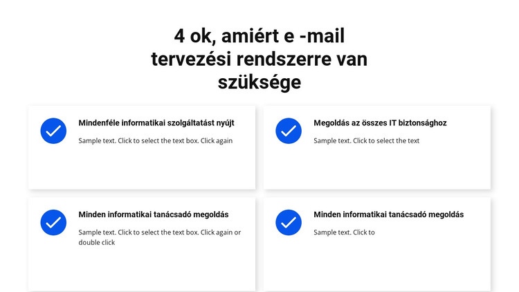 Szolgáltatások fehér háttérrel Weboldal sablon