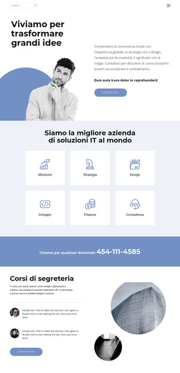 Pagina Aziendale - Funzionalità Cms Integrata