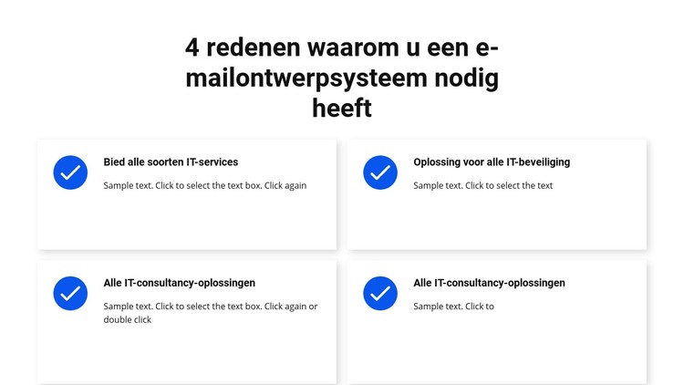 Diensten op witte achtergrond CSS-sjabloon