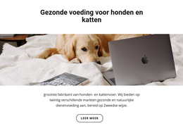 Gezonde Voeding Voor Huisdieren - Webpaginasjabloon