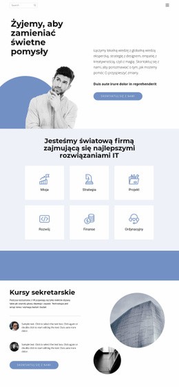 Strona Biznesowa - Szablon Makiety Strony Internetowej