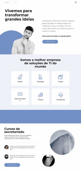 Design De Site Multifuncional Para Página De Negócios