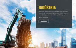 Máquinas Industriais Pesadas - Maquete De Site Responsivo