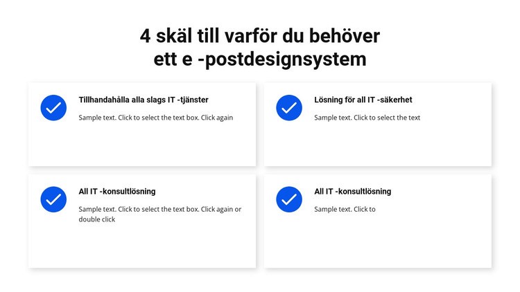 Tjänster på vit bakgrund HTML-mall