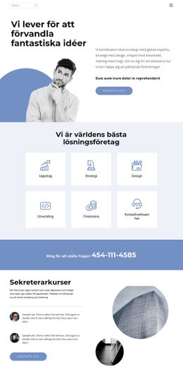 Företagssida - Inbyggd Cms-Funktionalitet