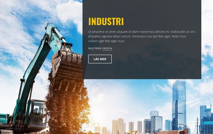 Tunga industrimaskiner Webbplats mall
