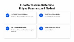 Beyaz Zemin Üzerine Hizmetler - Ücretsiz Web Sitesi Tasarımı