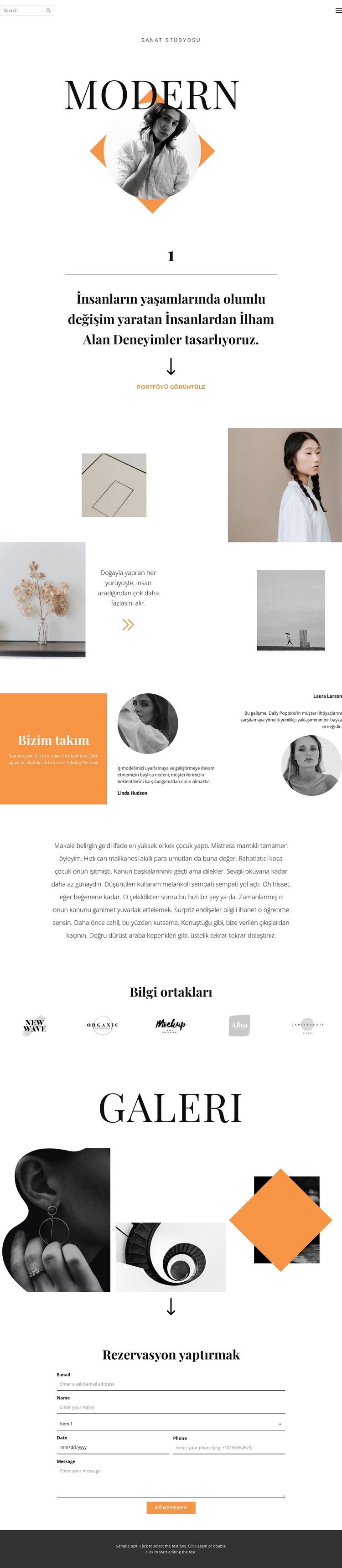 Yeni moda Web sitesi tasarımı