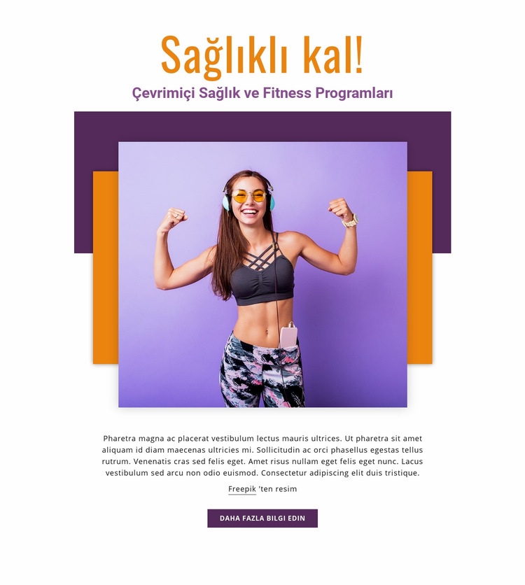 Çevrimiçi Fitness Programları WordPress Teması