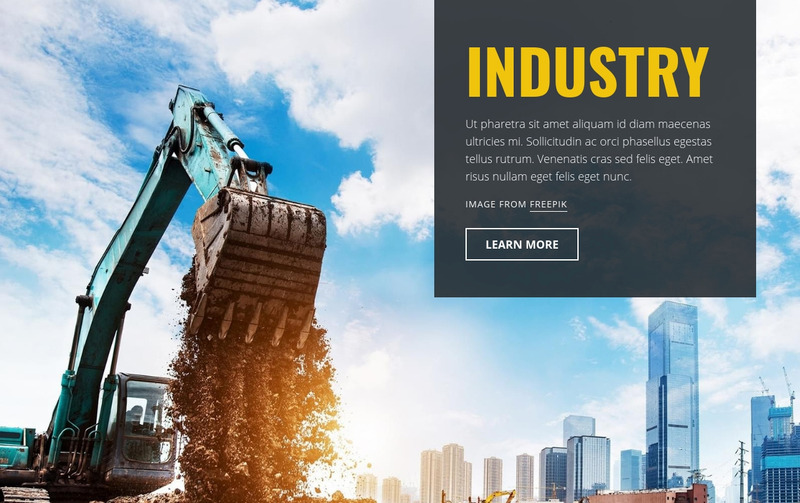 Heavy Industrial Machines Web Page Design