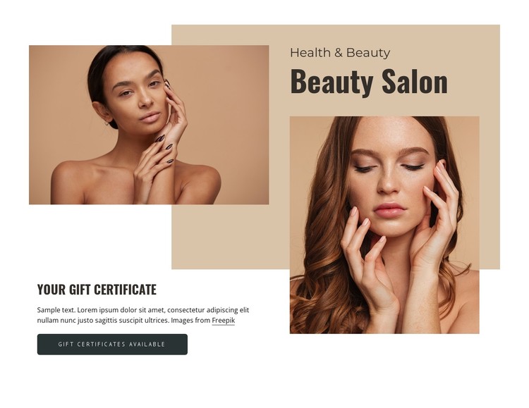 Gift cards to a beauty salon CSS Template