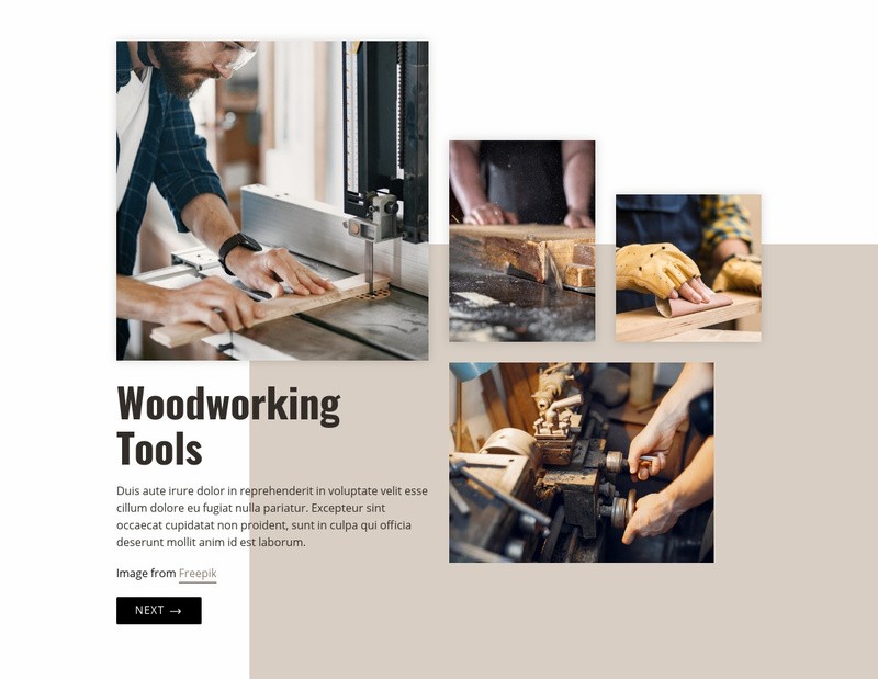 Woodworking industry Elementor Template Alternative