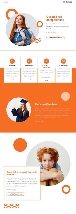 Développer De Nouvelles Compétences Créatives Modèles De Site