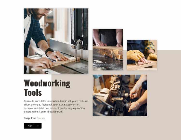 Woodworking industry Html Website Builder