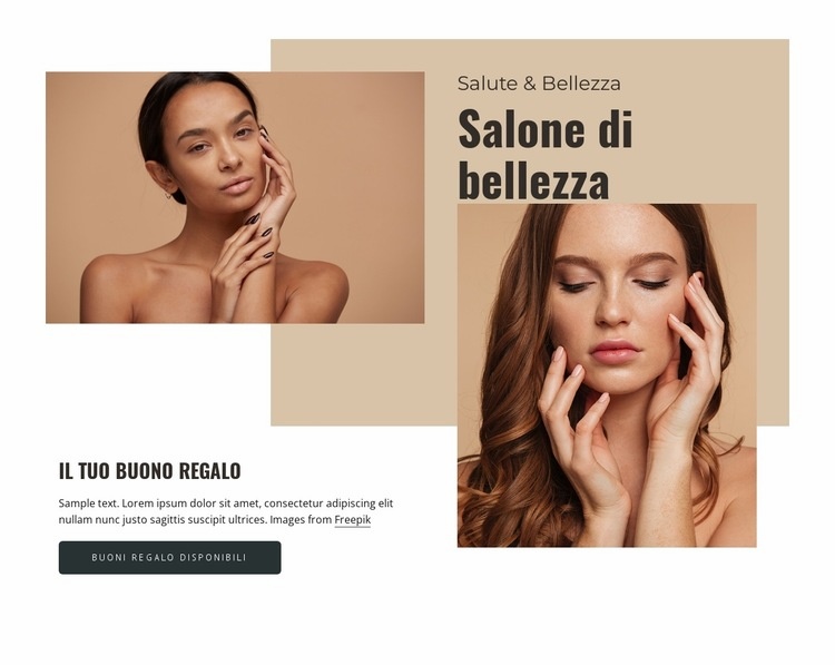 Carte regalo per un salone di bellezza Progettazione di siti web