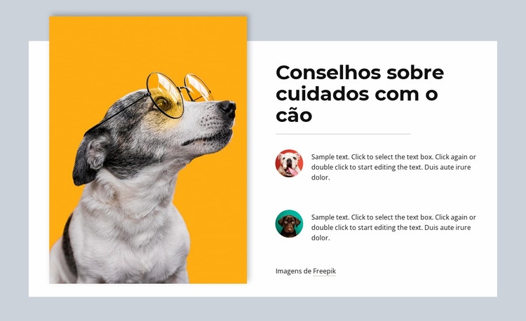 Eu realmente amo animais de estimação Design do site