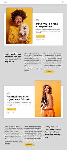 Why Pets Make Us Happier - WordPress Landing Page Plugin