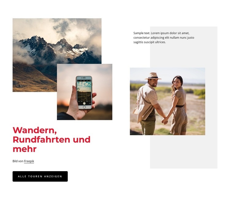 Malerische Fahrstrecken Landing Page