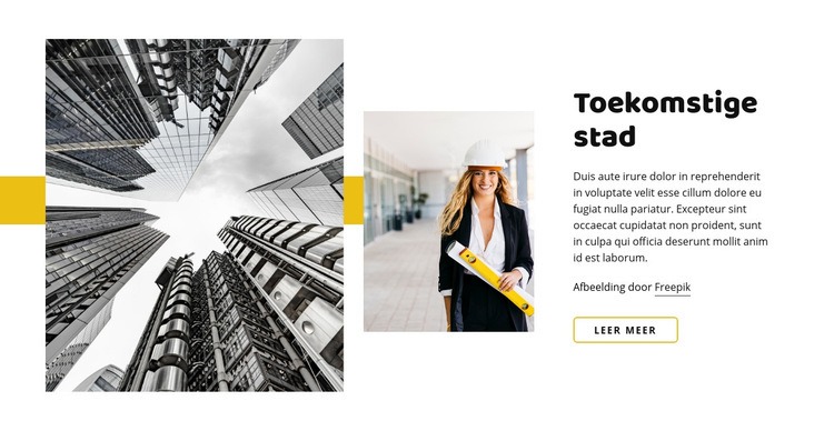 Toekomst van architectuur Website mockup