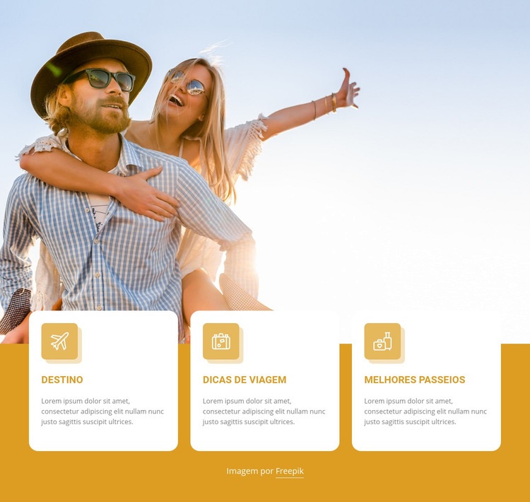 Propostas de agências de viagens Modelo HTML5