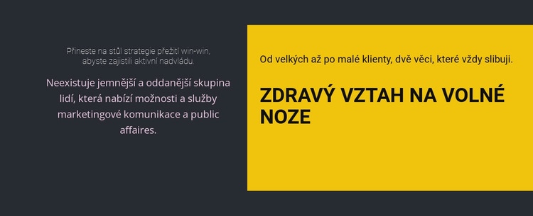 Nadpisy na tmavém pozadí Webový design