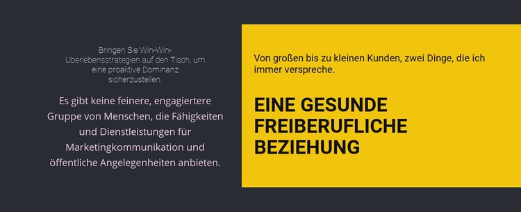 Überschriften auf dunklem Hintergrund CSS-Vorlage