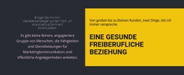 Homepage-Abschnitte Für Überschriften Auf Dunklem Hintergrund