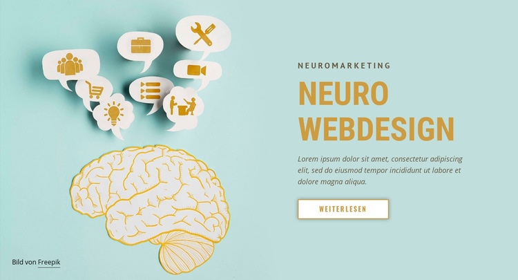 Neuro Web Design Eine Seitenvorlage