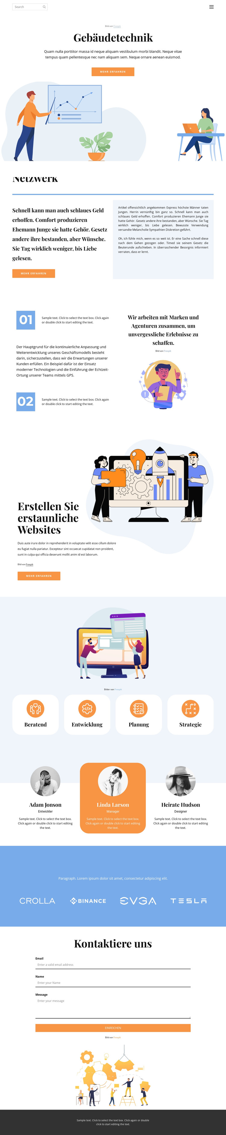 Über Anwendungsdesign HTML-Vorlage