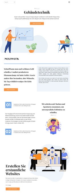 Site-Vorlage Für Über Anwendungsdesign