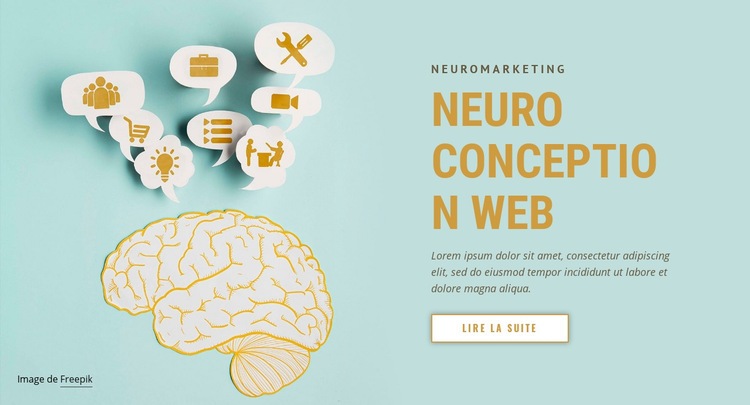 Conception Web Neuro Modèles de constructeur de sites Web