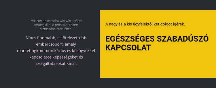 Címsorok sötét háttér előtt WordPress Téma