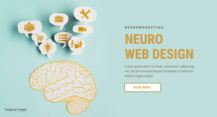 Neuromarketing web design One Page Template