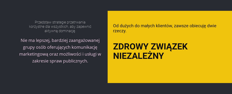 Nagłówki na ciemnym tle Szablon HTML