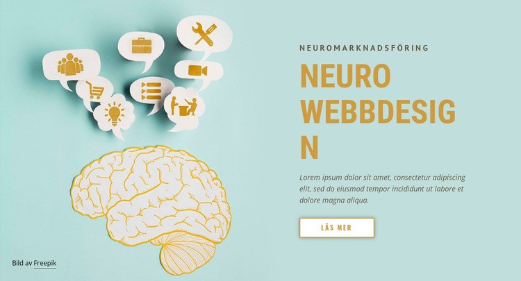 Neuromarknadsföring webbdesign Webbplats mall